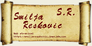 Smilja Resković vizit kartica